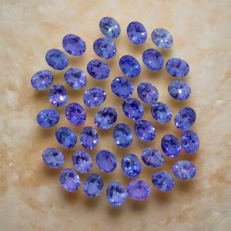 20 Carat Calibrated Oval  Shape Tanzanite Loose Stone Parcel