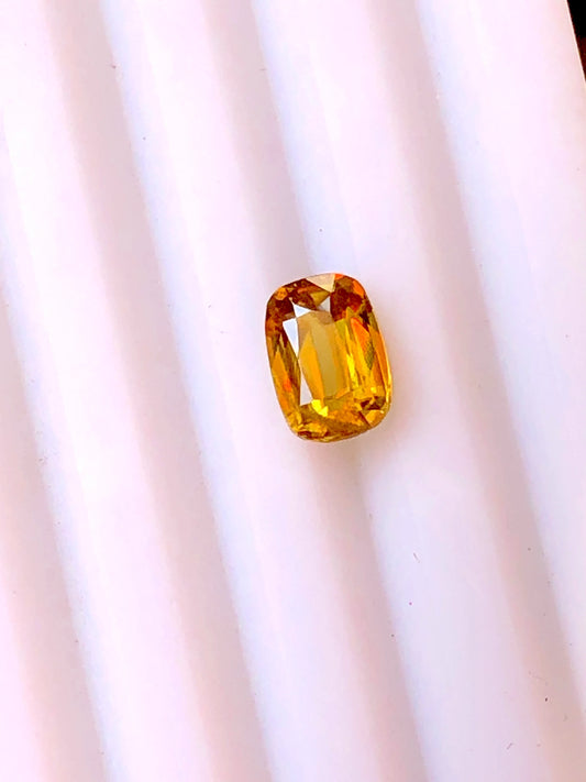1.97 Carats Octagonal Loose Yellow Sphene Stone