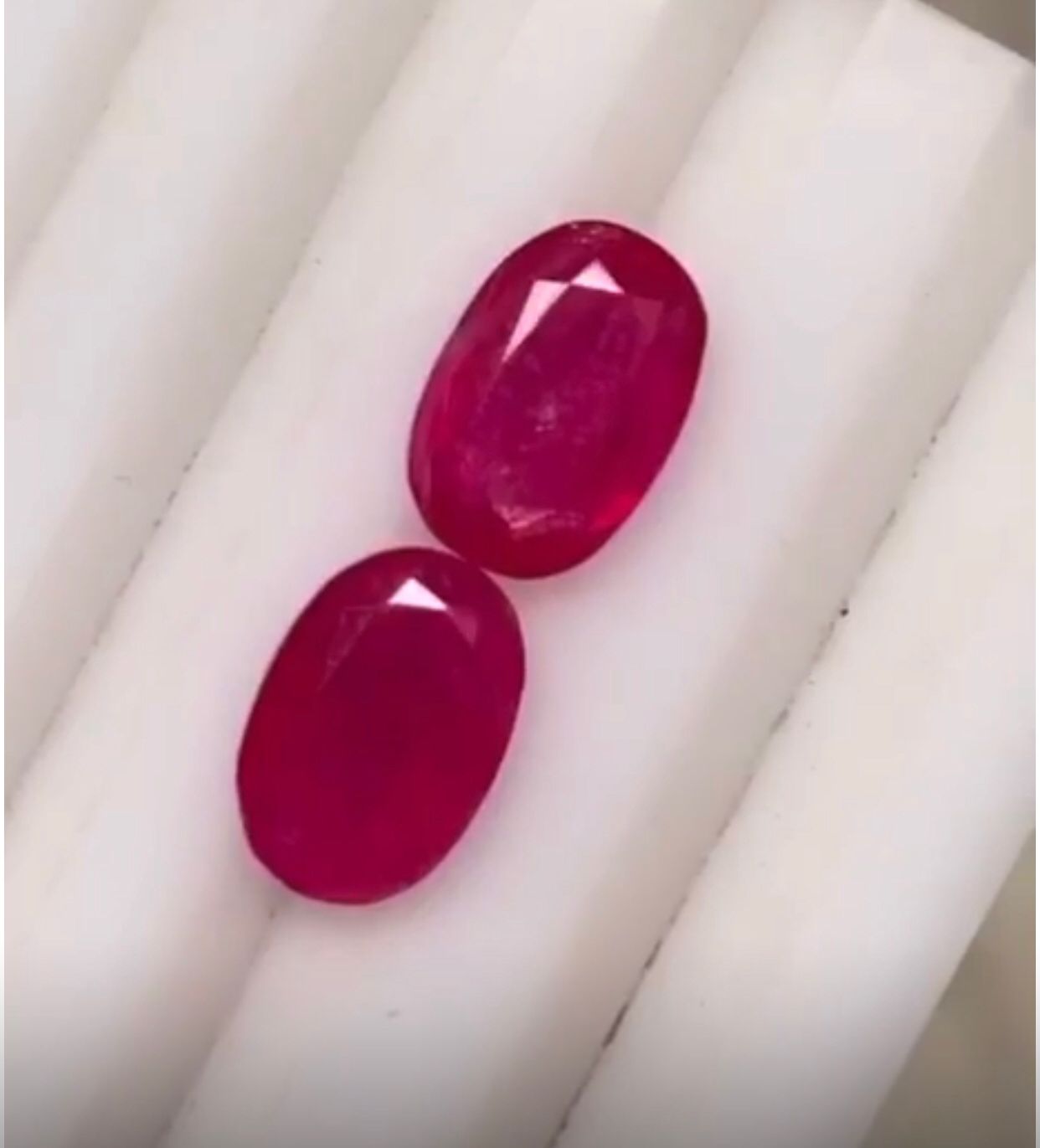 Pair of Natural Afghan Rubies Gemstones