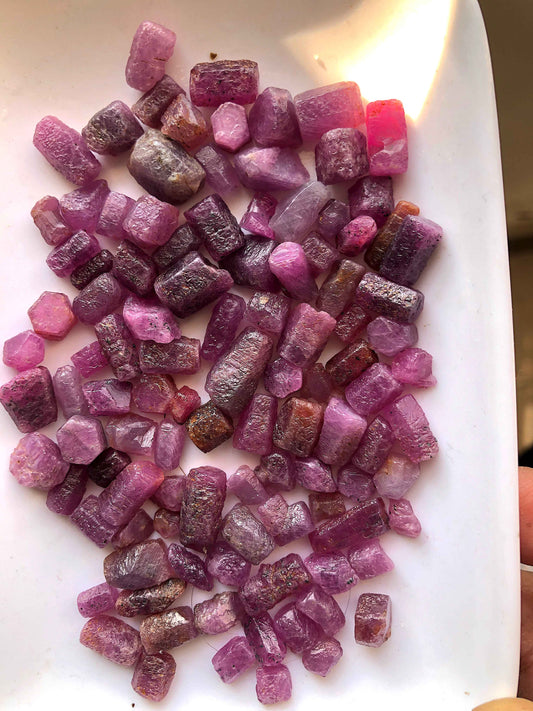 75 Grams Raw Ruby Crystals