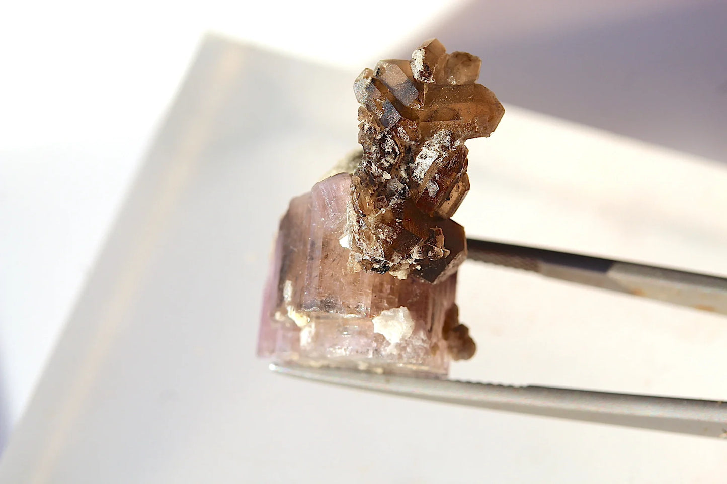 8.6 Grams Purple Apatite with Smoky Quartz -From Skardu Pakistan