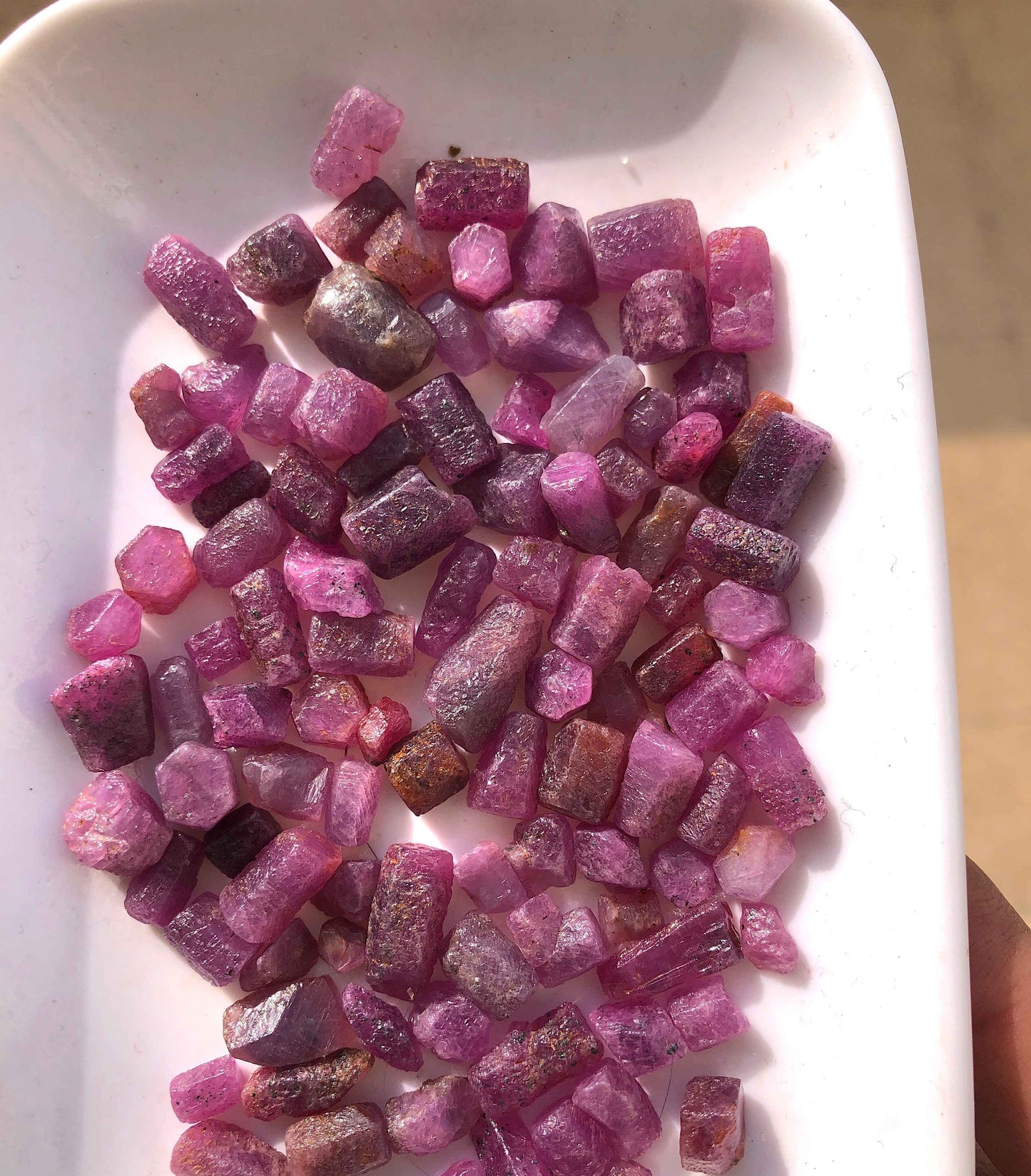 75 Grams Raw Ruby Crystals