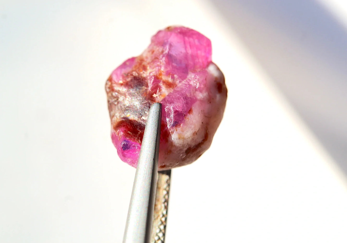 11.30 Carats Tiny Ruby Crystal on Calcite