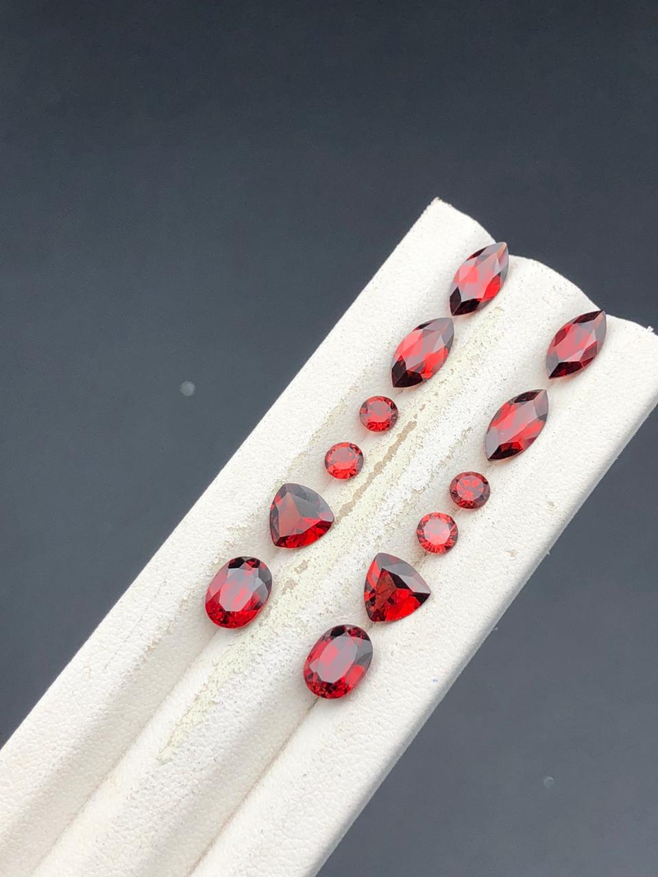 12 Carat loose Rhodolite Garnet Calibrated Pairs