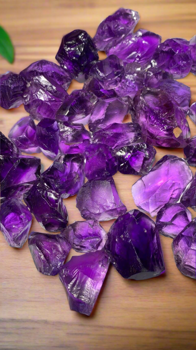 1 KG Facet Rough Amethyst Bulk Deal | Facet Grade Raw Amethyst for Faceting
