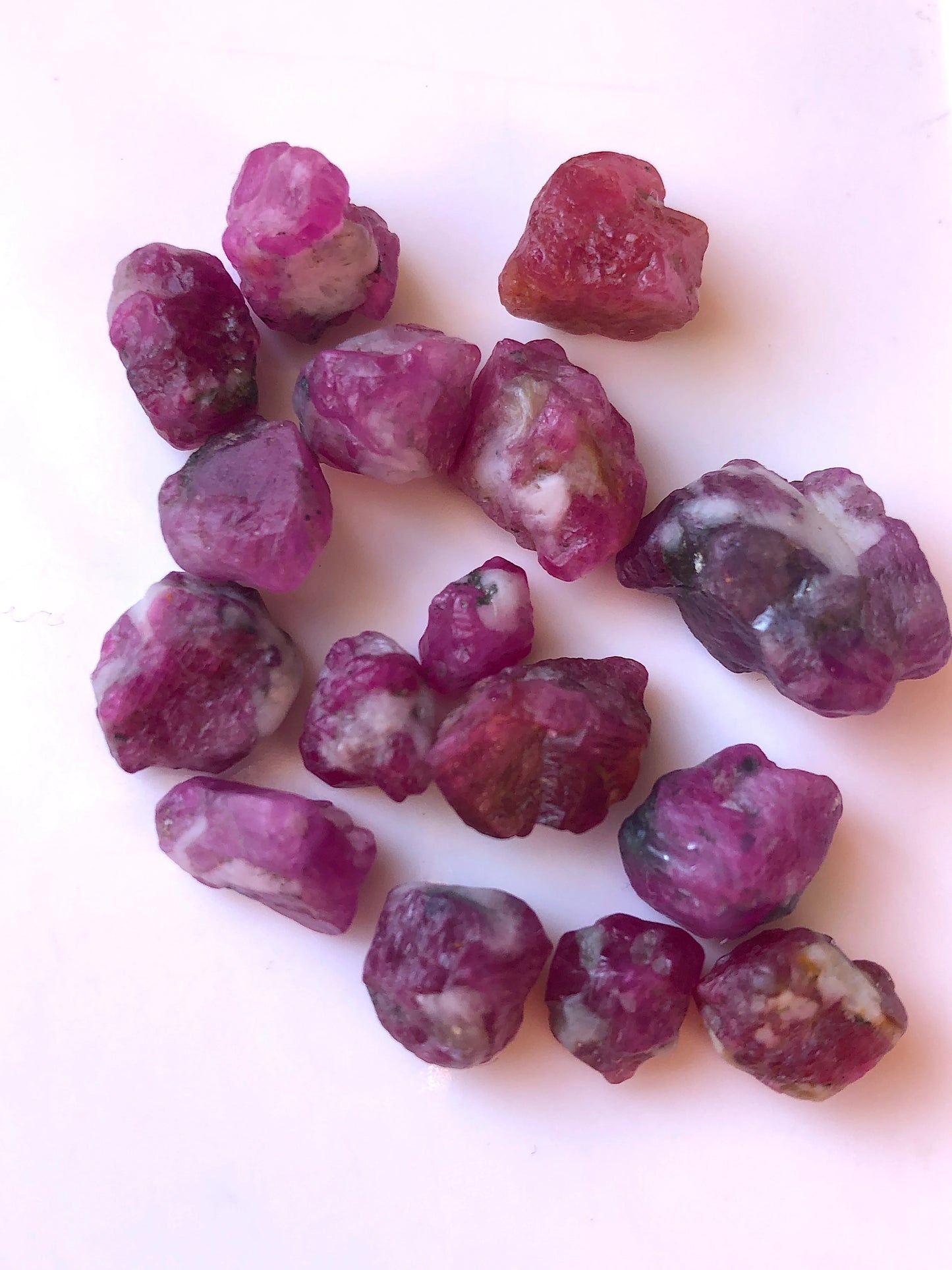 75 Carats Afghan Rough Rubies Specimens - Miniature Mineral Specimens