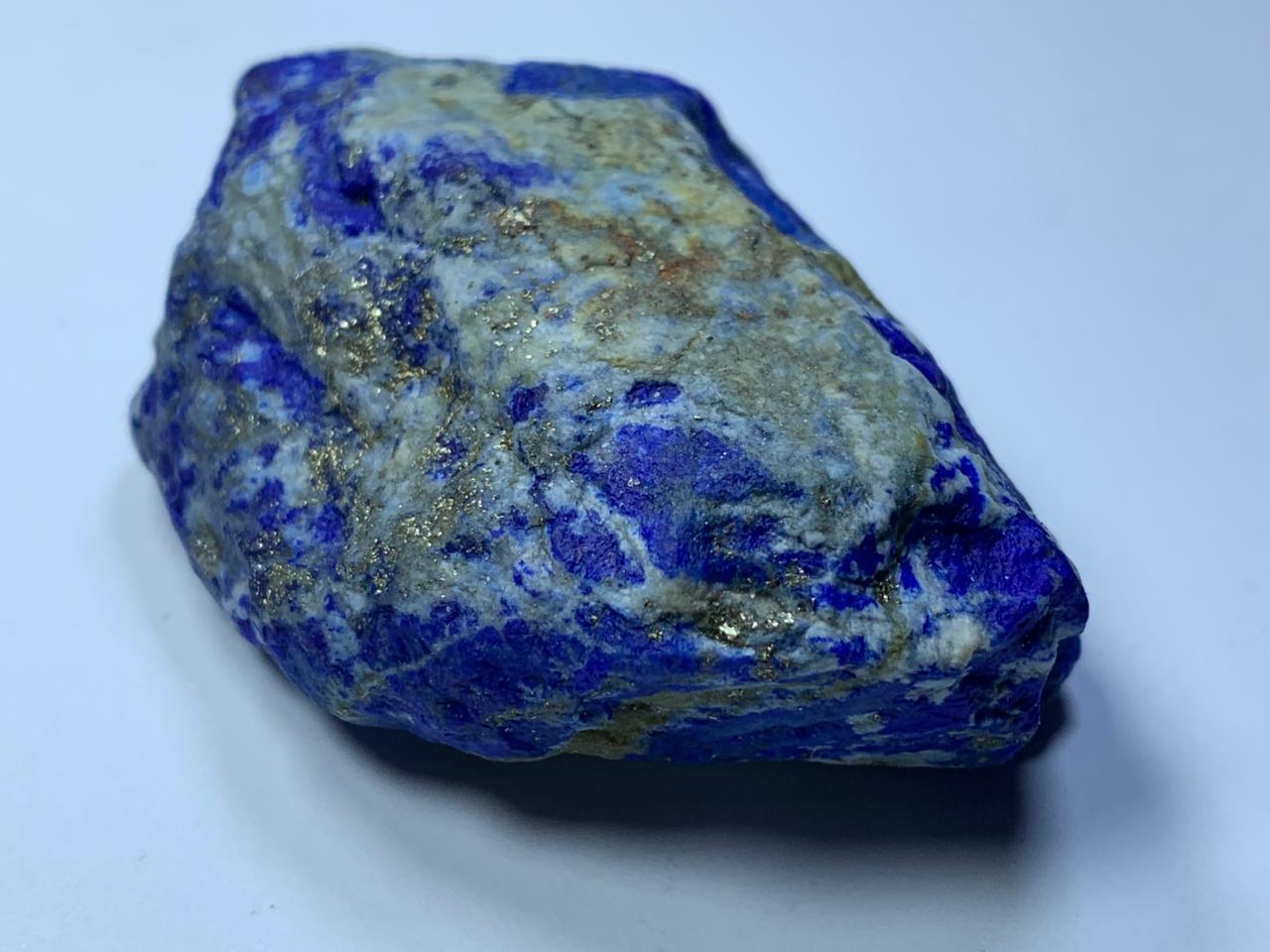 144 Gram Rough Lapis Lazuli Stone with Golden Pyrite 