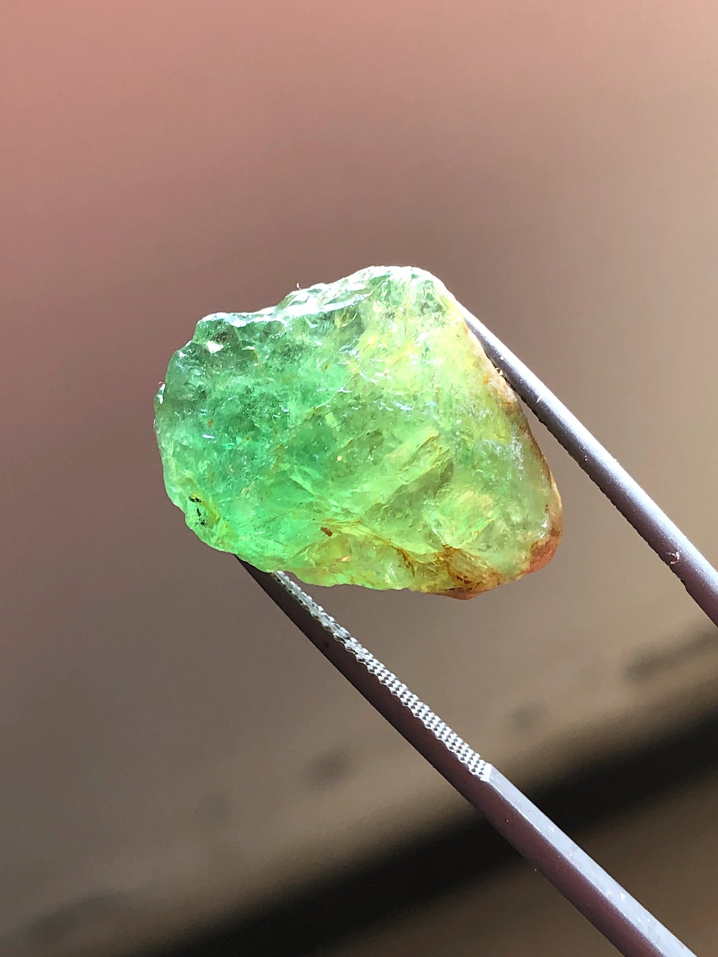 30 Carats Translucent Rough Tsavorite Crystal - From Kenyia
