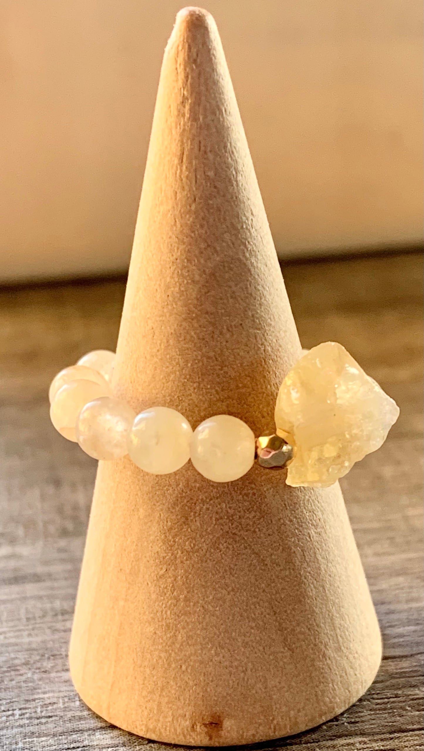 🔴SOLD🔴 Soleil Citrine Beaded Expandable (Stretchy) Ring