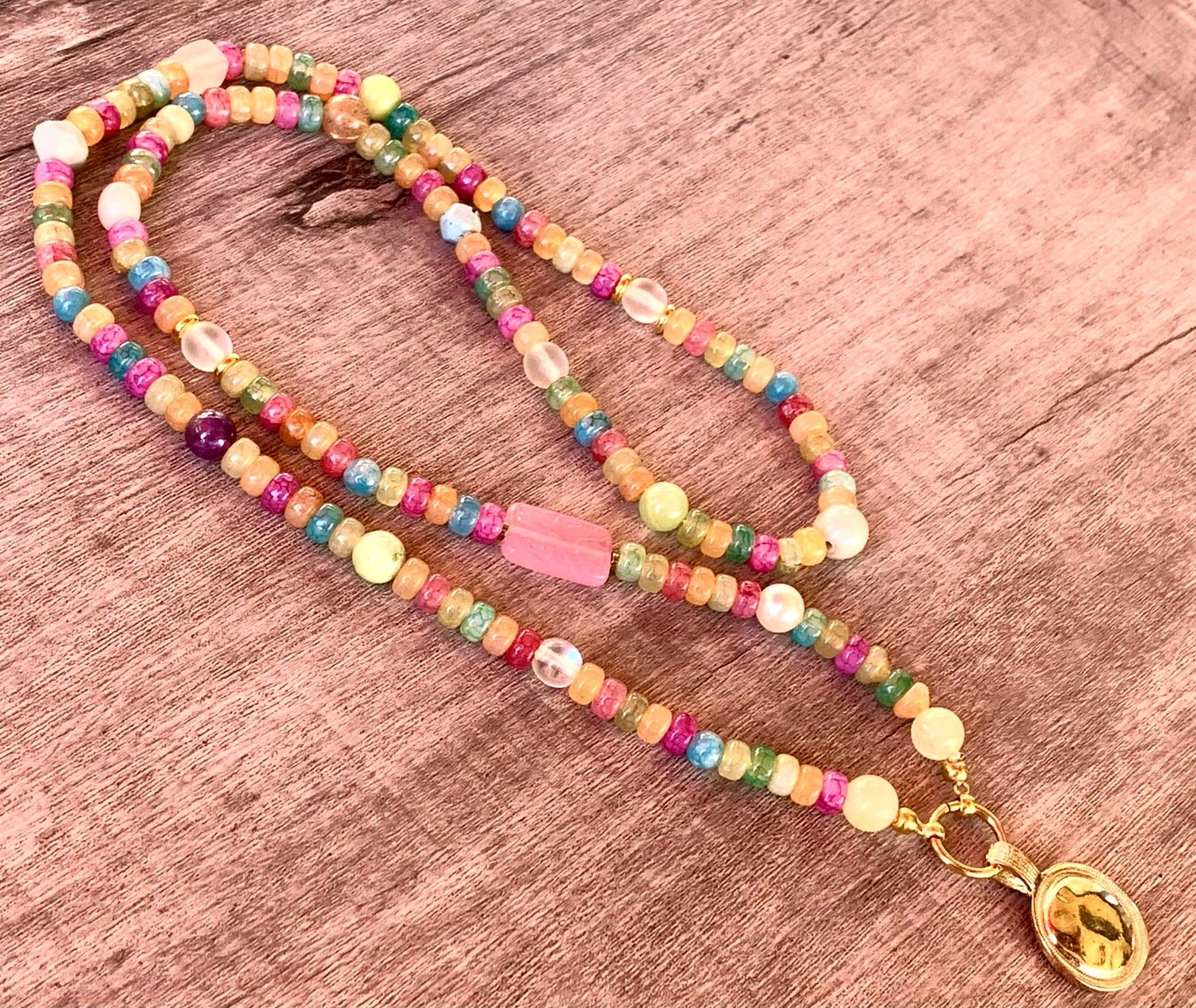 Candy Handmade Mixed Gemstone 31" Necklace - Born Mystics