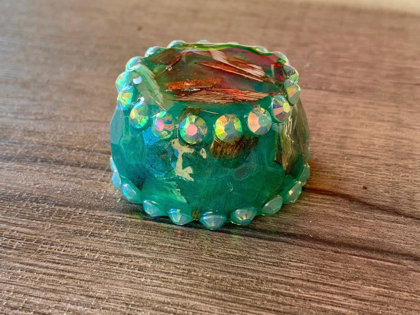 Handmade Unique Jeweled Mini Resin Ring/ Trinket Bowl (Sold Individually) - Born Mystics