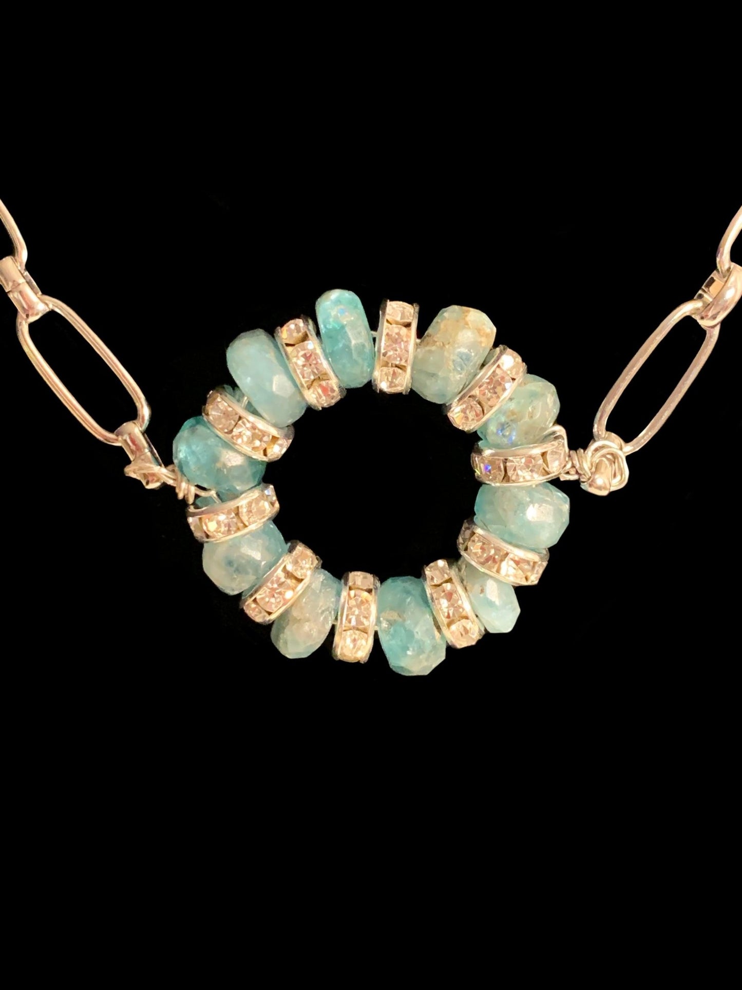 Hope Handmade Genuine Amazonite Pendant Necklace (Silver) - Born Mystics
