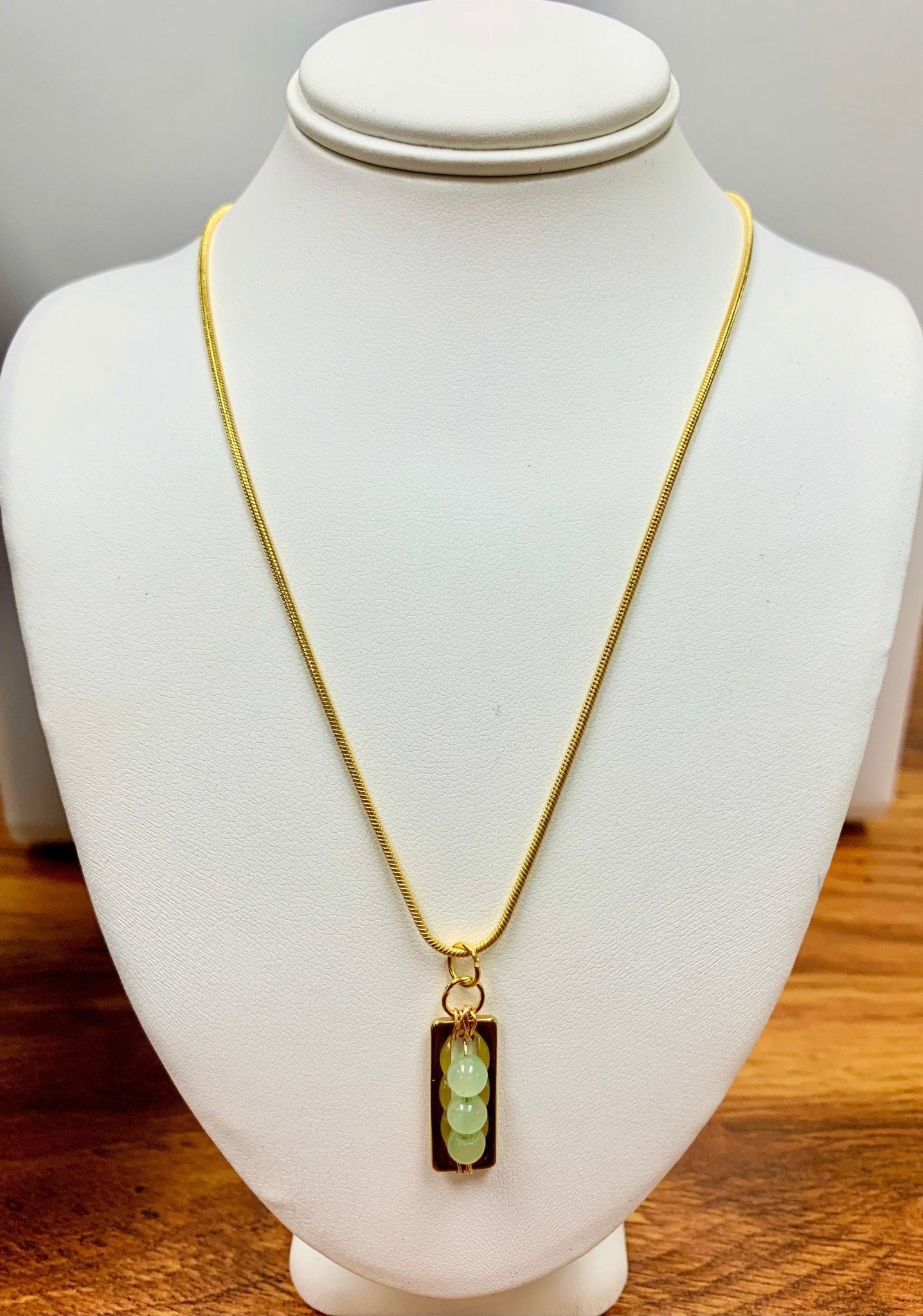 Ida Handmade Dainty Light Green Jade Pendant Necklace - Born Mystics