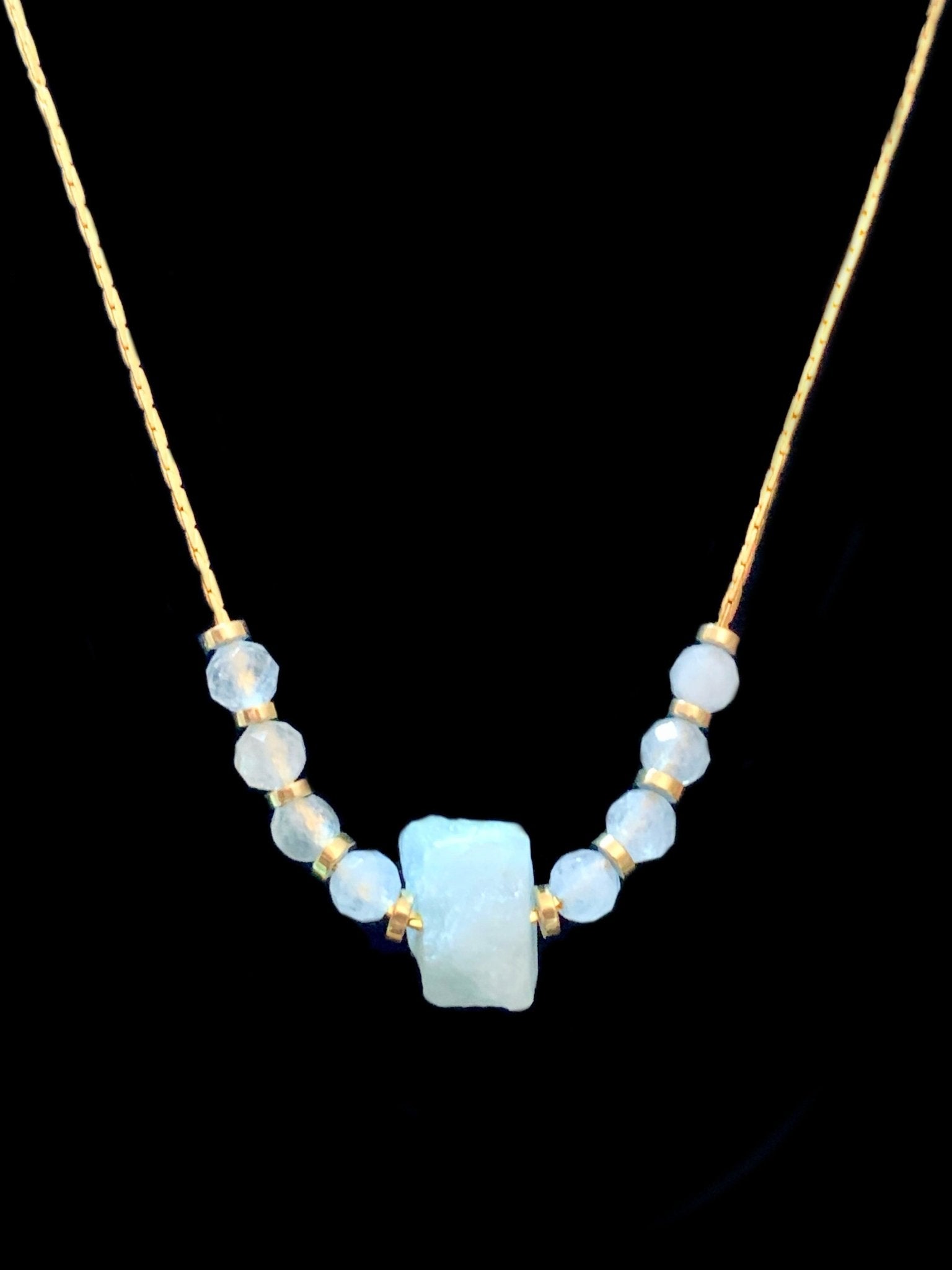 Mercy Handmade Genuine Aquamarine Necklace - Born Mystics