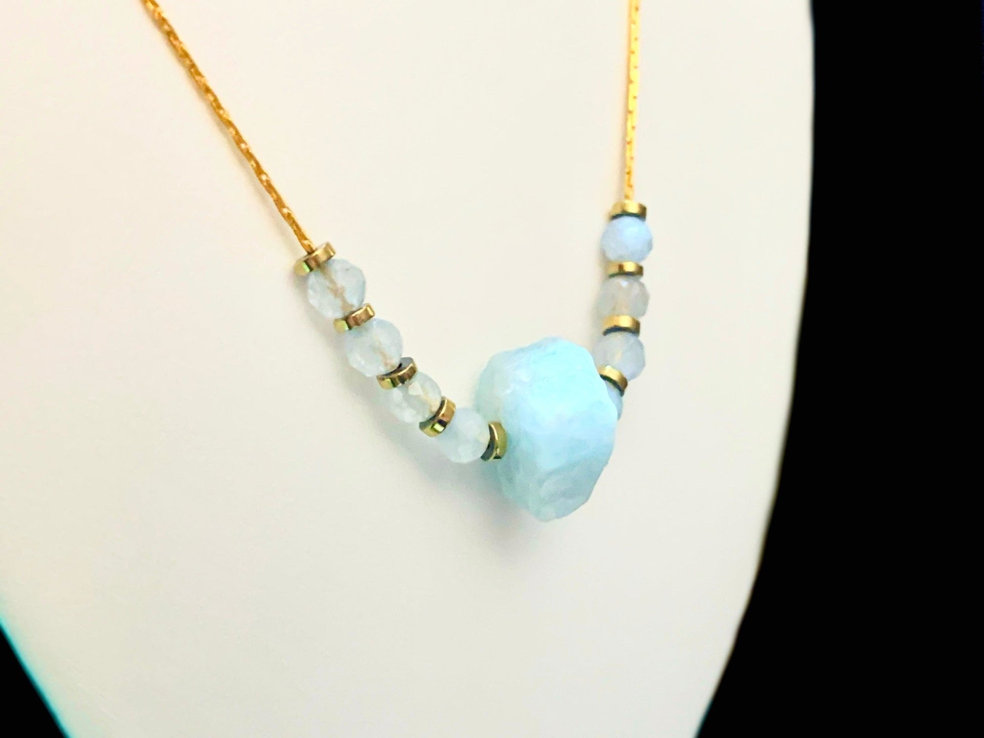 Mercy Handmade Genuine Aquamarine Necklace - Born Mystics