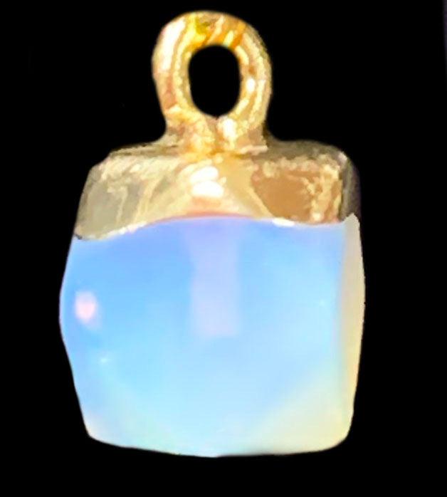 Nadia Handcrafted Genuine Opal Solitaire Gem Pendant Necklace - Born Mystics