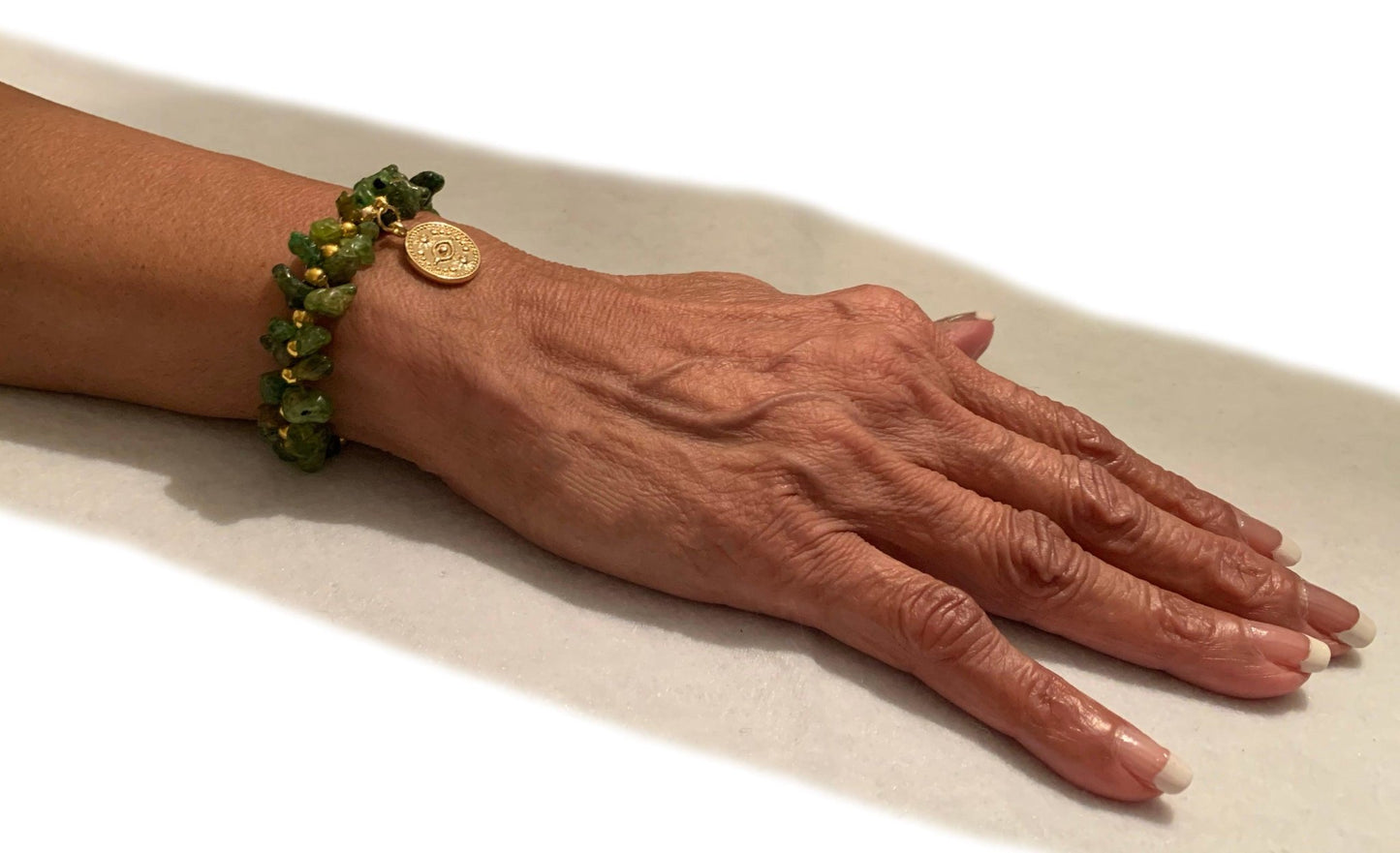 🔴SOLD🔴 Apollonia Handmade Genuine Peridot Chip Bracelet - Born Mystics