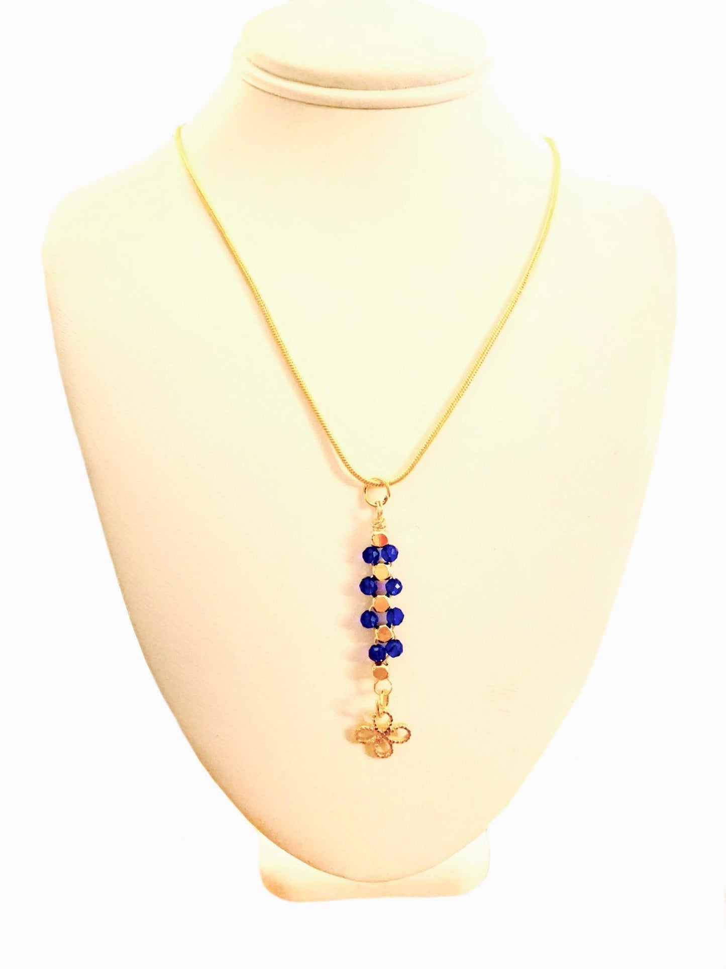 🔴SOLD🔴 Baylee Handmade Genuine Sapphire Drop Pendant Necklace - Born Mystics