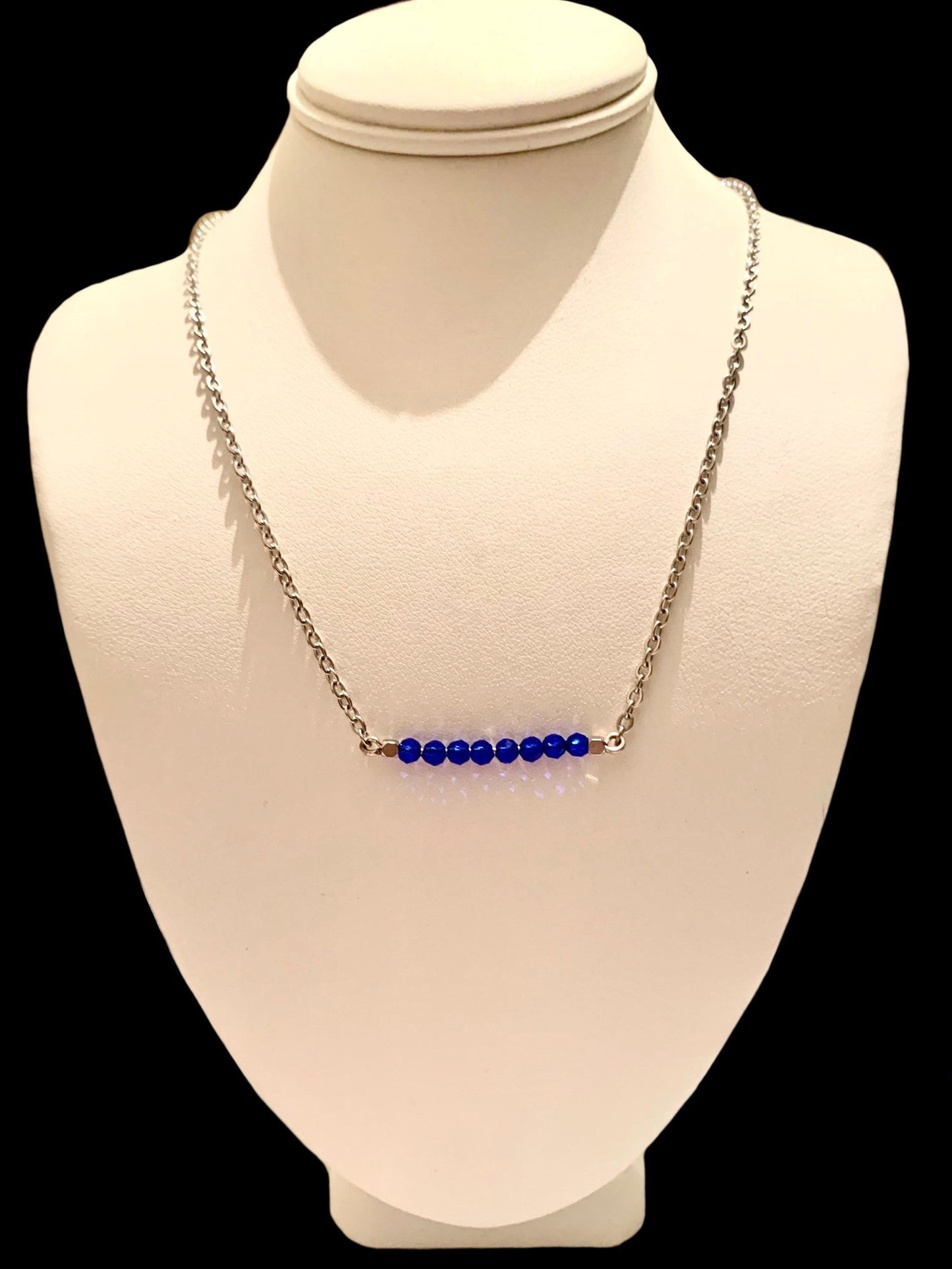 🔴SOLD🔴 Cleo Handmade Dainty Genuine Blue Sapphire Necklace (with Magnetic Clasp) - Born Mystics