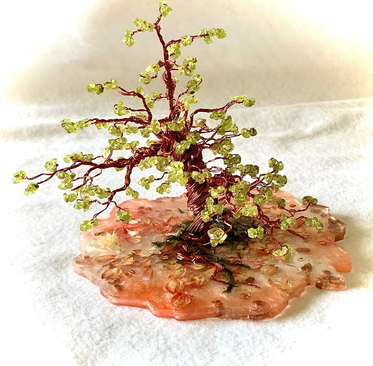 🔴SOLD🔴 Handmade Genuine Peridot Mini Chip Crystal Tree - Born Mystics