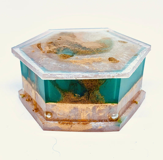 🔴Sold🔴 “Isabelle” Handmade Resin & Pearl Jewelry Box - Born Mystics