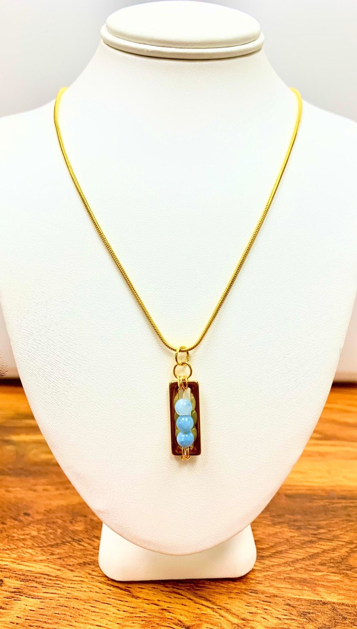 🔴SOLD🔴 Lana Handmade Genuine Aquamarine Pendant Necklace - Born Mystics