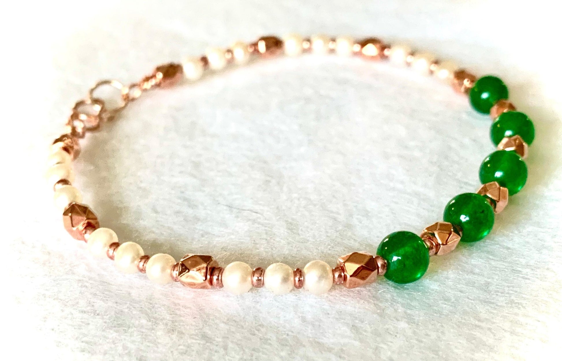 🔴SOLD🔴 Odele Genuine Jade (heat treated to enhance color) Beaded Bracelet - Born Mystics
