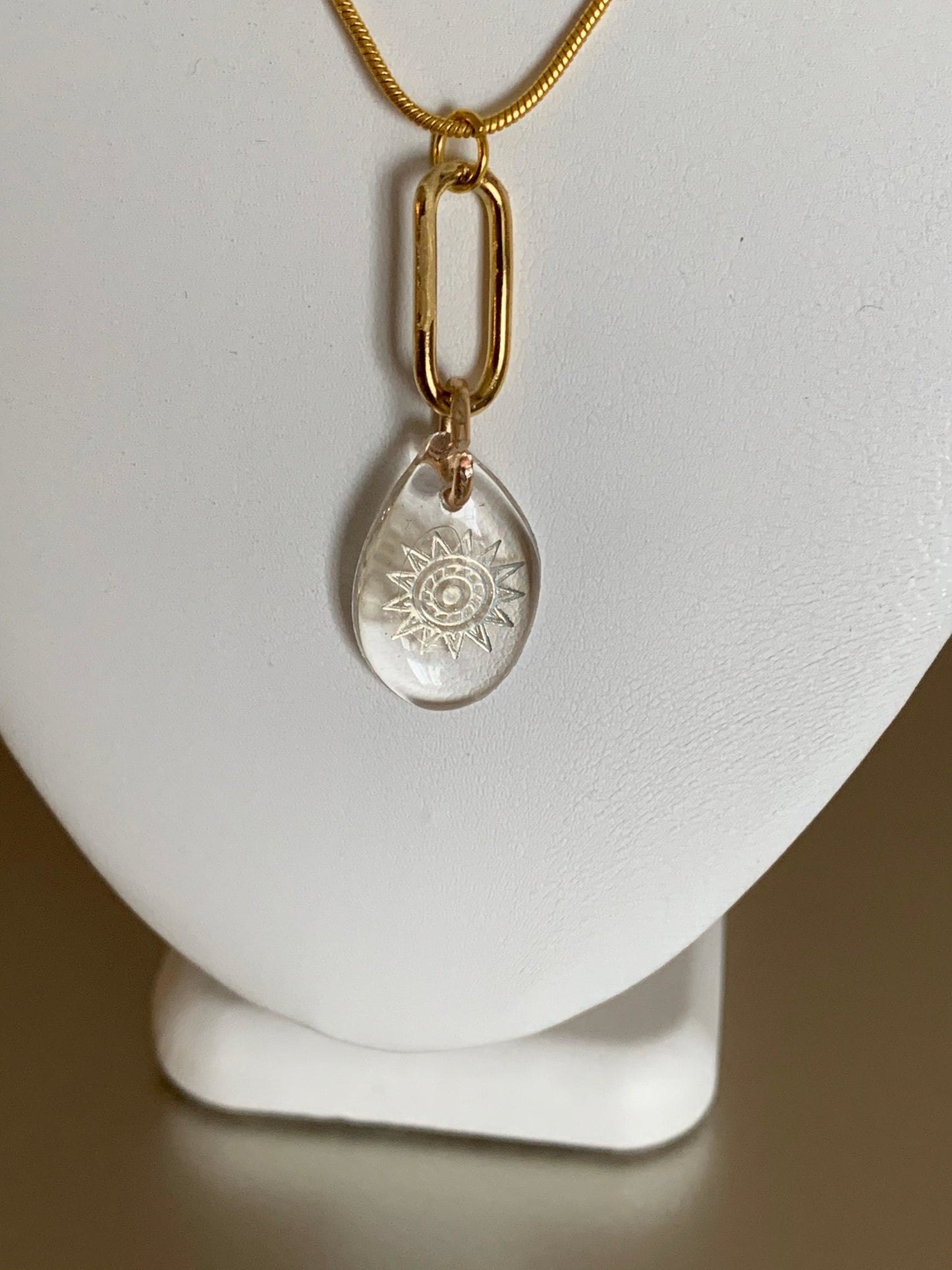 🔴SOLD🔴 Sun Drop Handmade Resin Pendant Necklace - Born Mystics