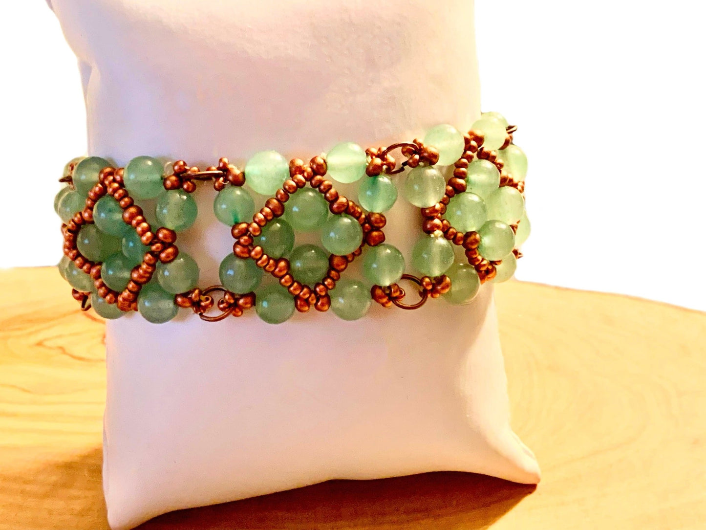 🔴SOLD🔴 Valentina Handmade Green Aventurine Delicate Cuff Style Bracelet - Born Mystics