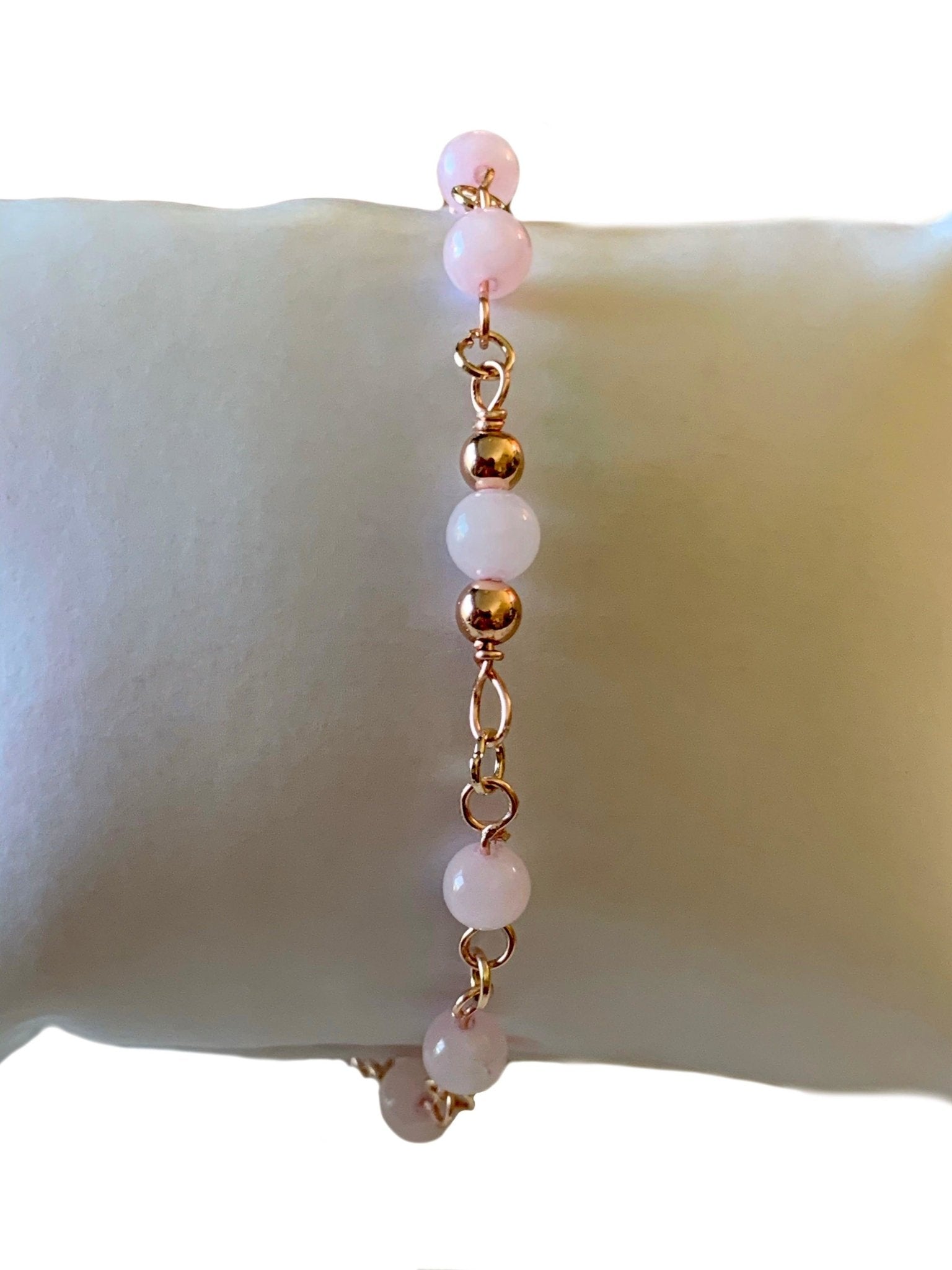 🔴Sold🔴 Venus- Handmade Genuine Rose Quartz Bracelet/ Anklet - Born Mystics
