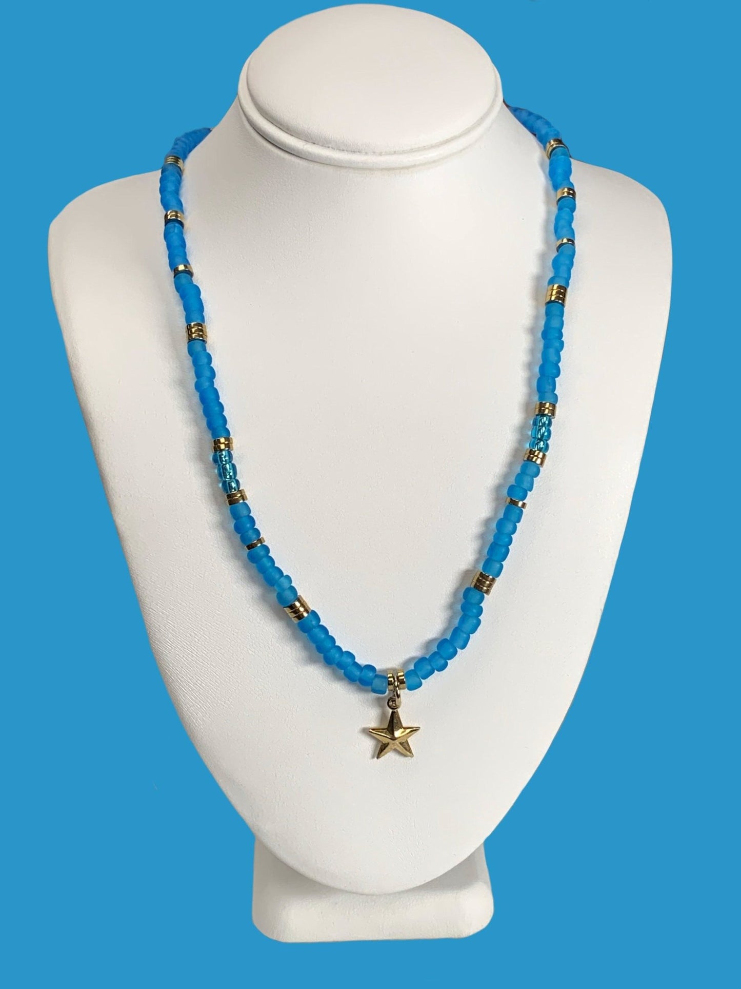 Star Handmade Mermaid Glass Necklace - Born Mystics