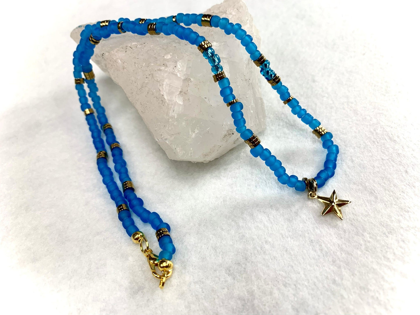 Star Handmade Mermaid Glass Necklace - Born Mystics