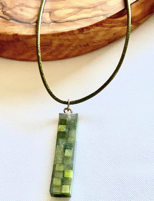 The Greens- Handmade Resin Pendant Necklace - Born Mystics