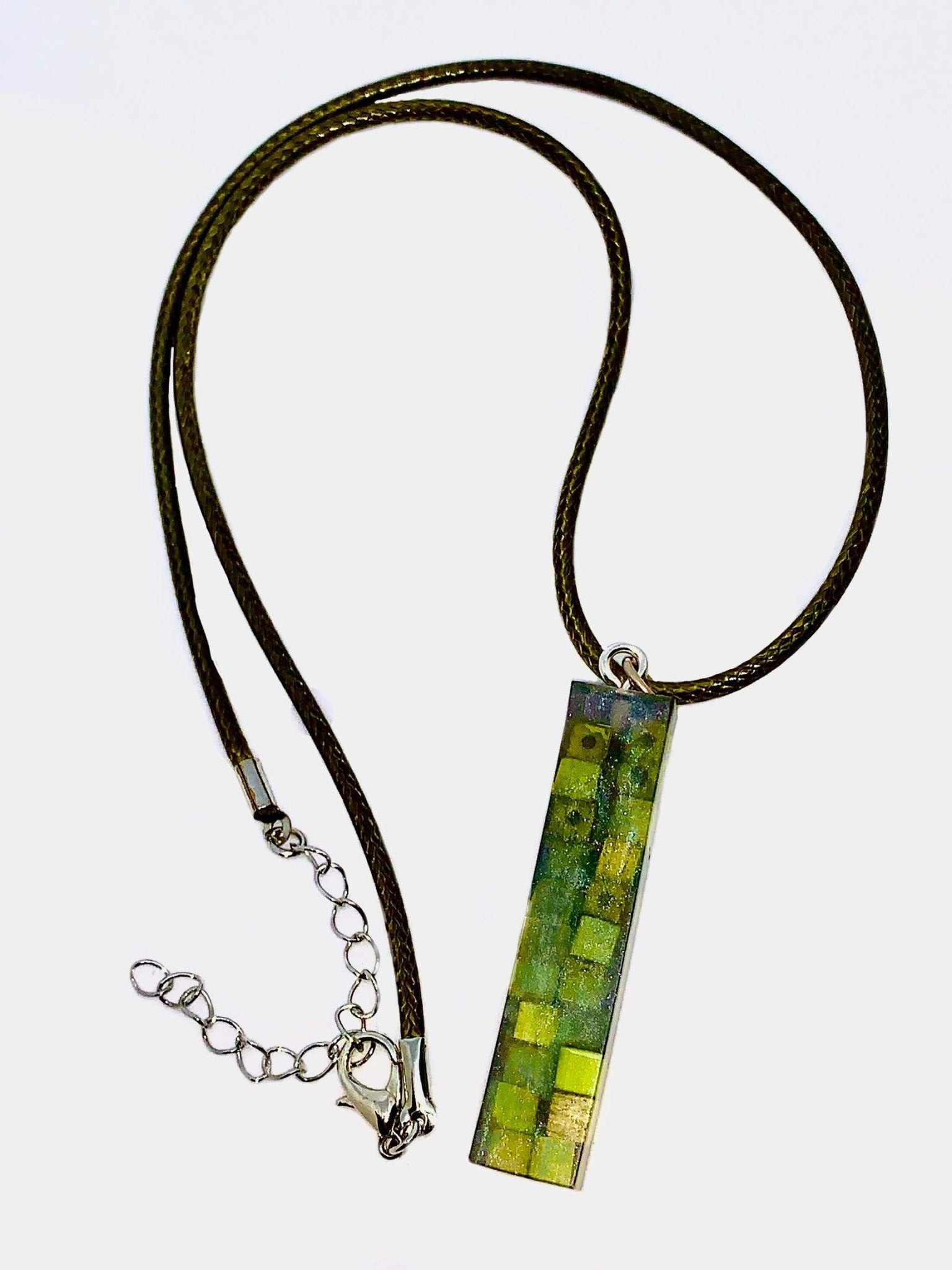 The Greens- Handmade Resin Pendant Necklace - Born Mystics
