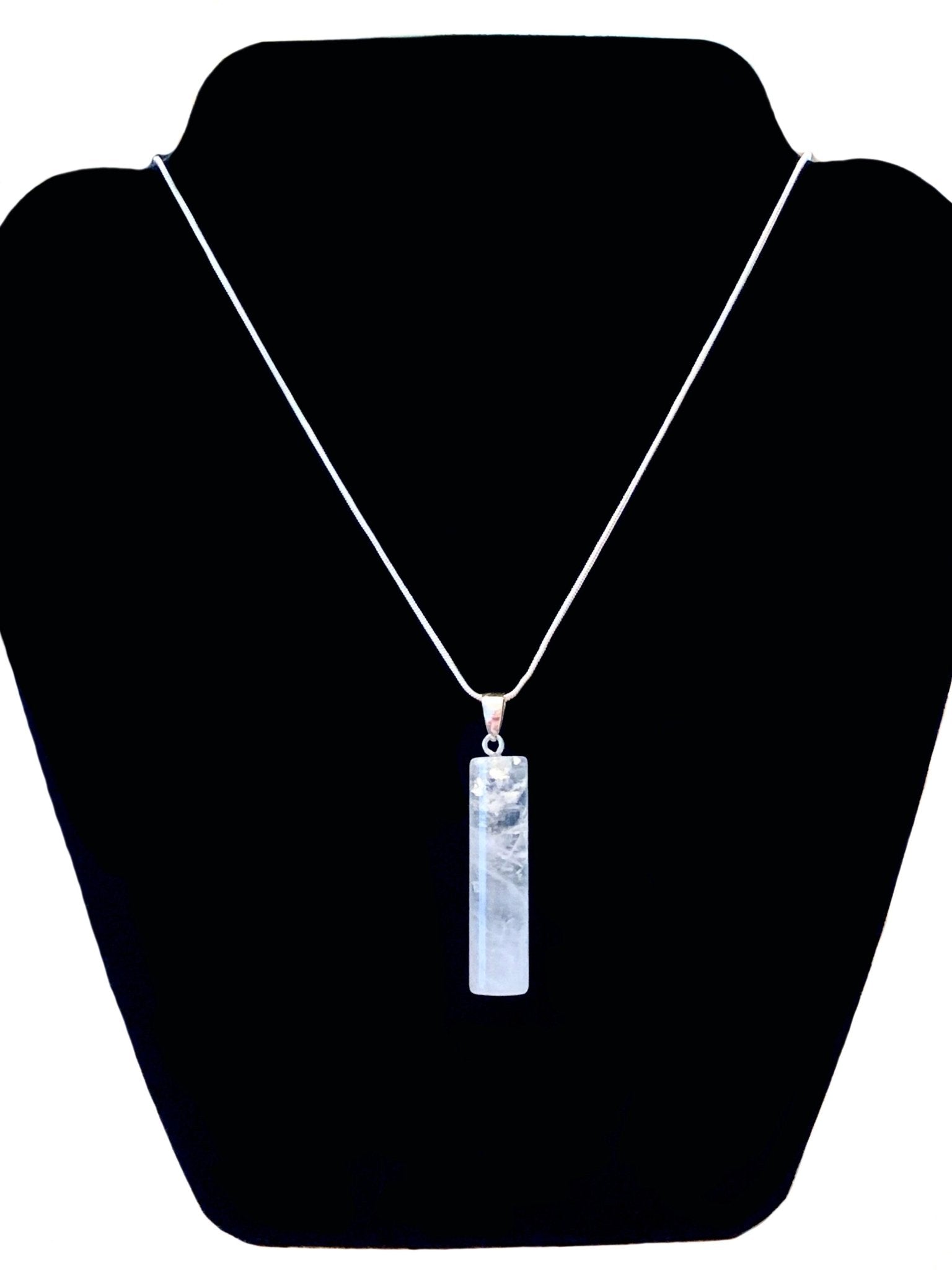 Uzzi Genuine Clear Quartz Pendant Necklace - Born Mystics