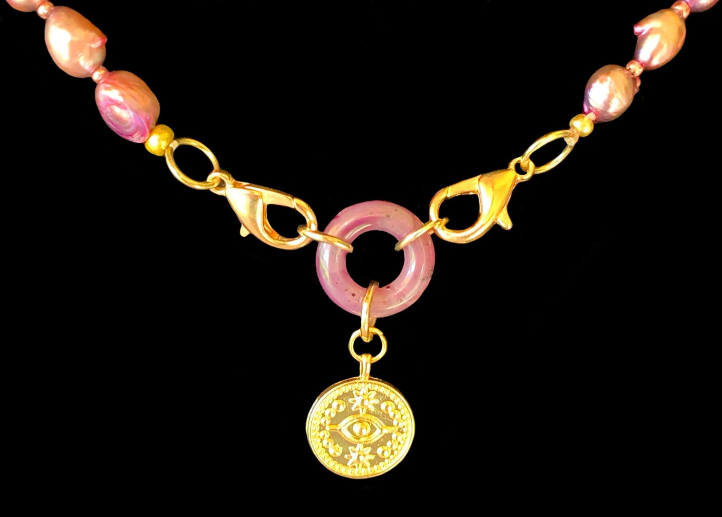 Vanda Handmade Orchid (Dyed) Cultured Pearl 17" Necklace - Born Mystics