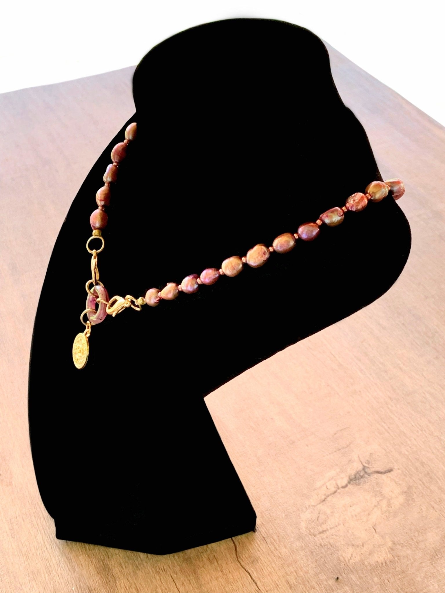 Vanda Handmade Orchid (Dyed) Cultured Pearl 17" Necklace - Born Mystics